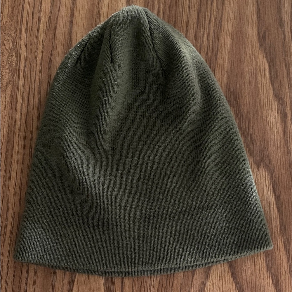 Olive Green Knit Beanie